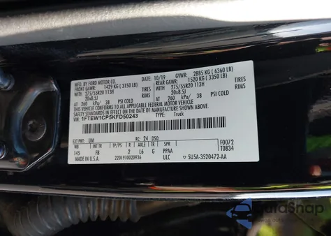 2019 Ford F-150 Xlt z USA, uszkodzony, nr VIN 1FTEW1CP5KFD50243